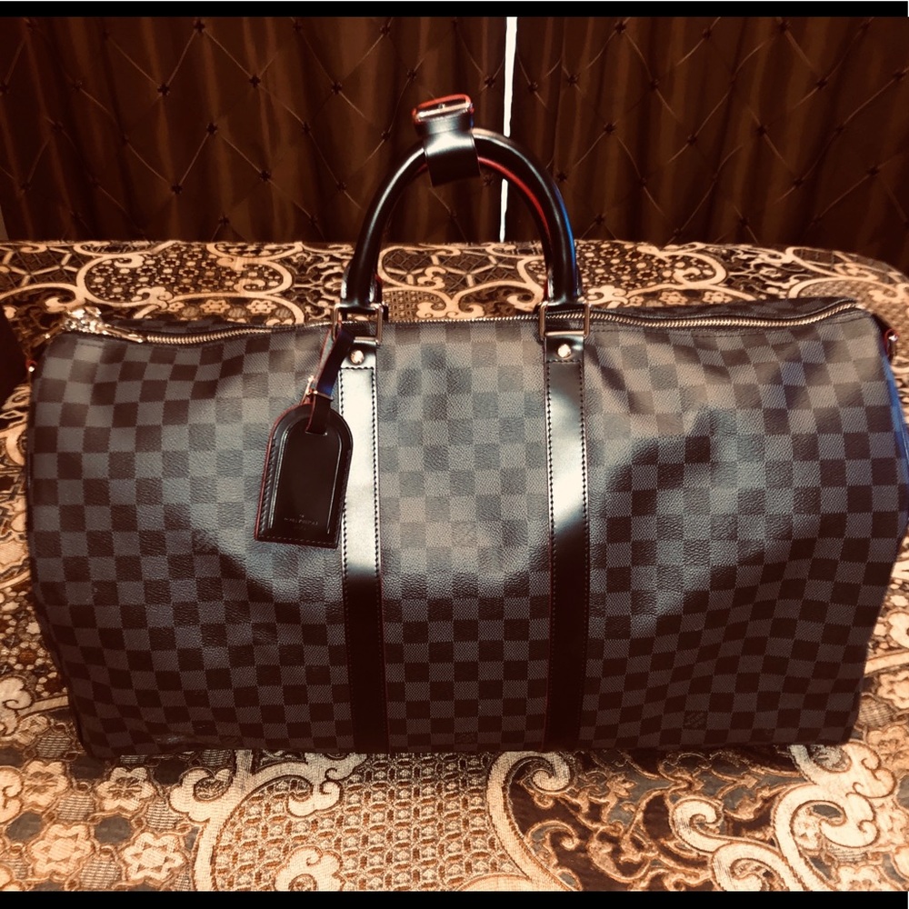LV KEEPALL BOUDILLER 55 DAMIER GRAPHITE